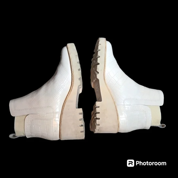 Dolce Vita Huey Boot in Ivory Crocodile Size 8.5 - Picture 4 of 10